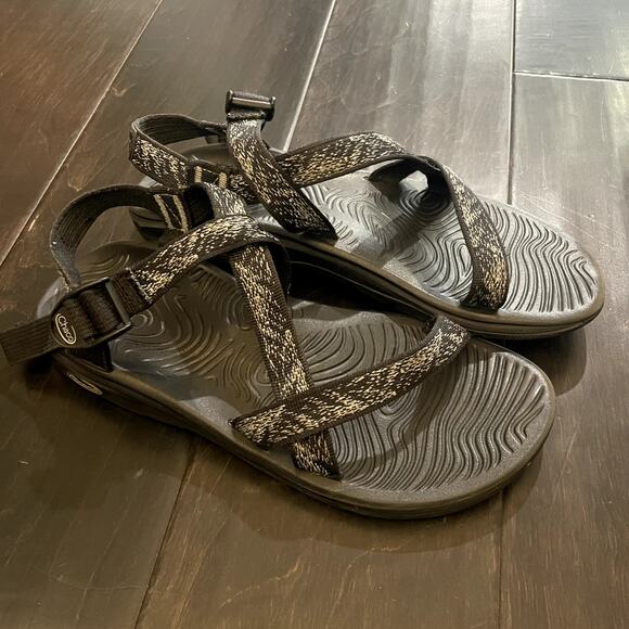 Chacos Z Cloud Sandals Gray Black Hiking Outdoor Water Sandal Women's Size 10 - Picture 4 of 5